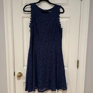 Tash+Sophie navy blue floral lace dress size 14